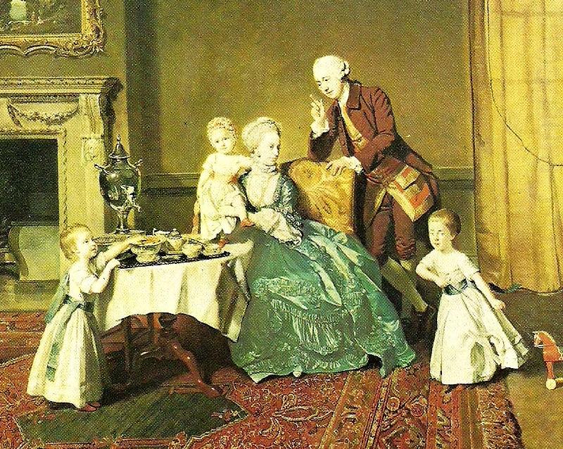 Johann Zoffany lord willoughby and his family, c. china oil painting image